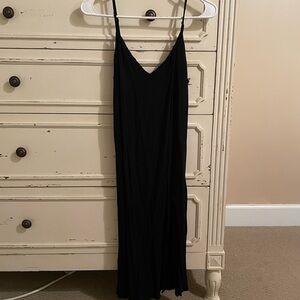 LBD Reformation Black Cami Midi dress